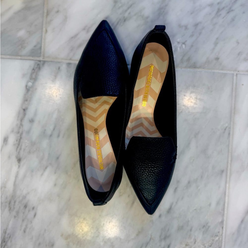 Nicholas Kirkwood Black Flat 
Size 37.5
NWOB
Never Worn